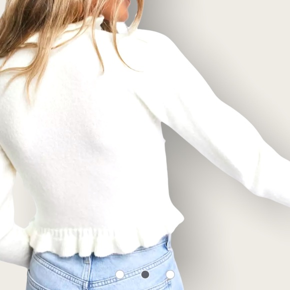 NWT Miss Selfridge prairie sweater cream Sz 4/XS - Picture 5 of 9